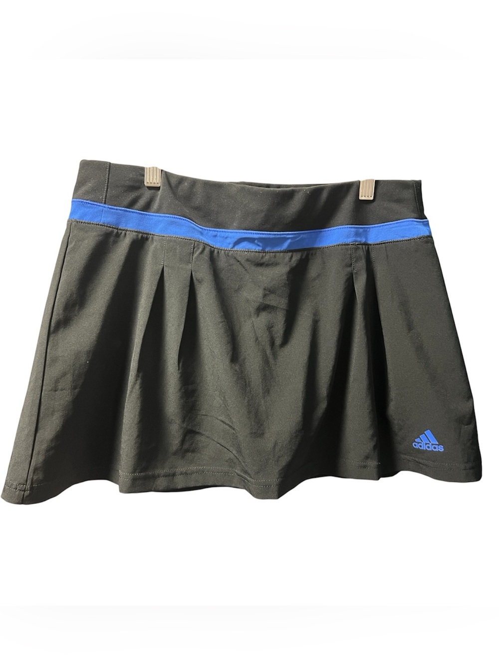 Women’s Adidas Climalite Black Skort with Blue Stripe (Size: L)